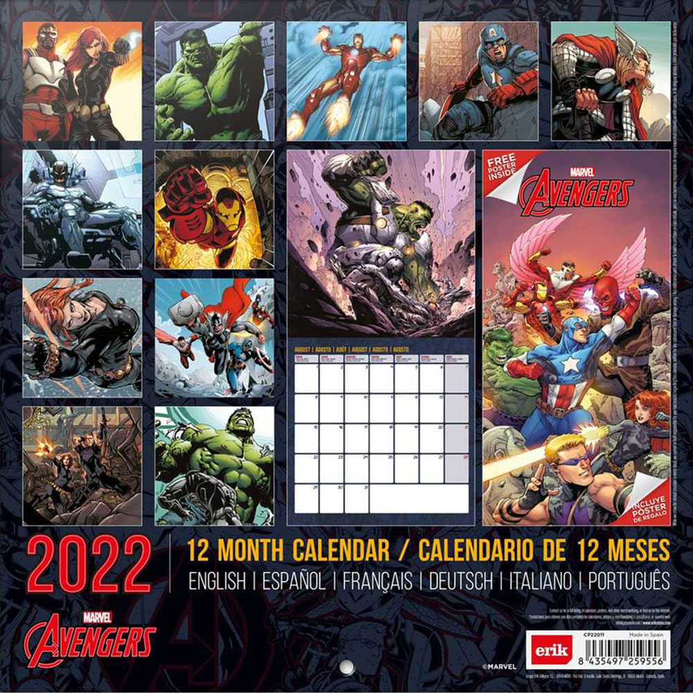 Avengers Calendar TKO Sports