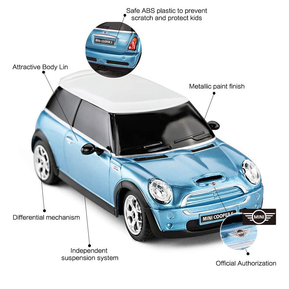 Mini Cooper S Radio Controlled Car 124 Scale Blue TKO Sports
