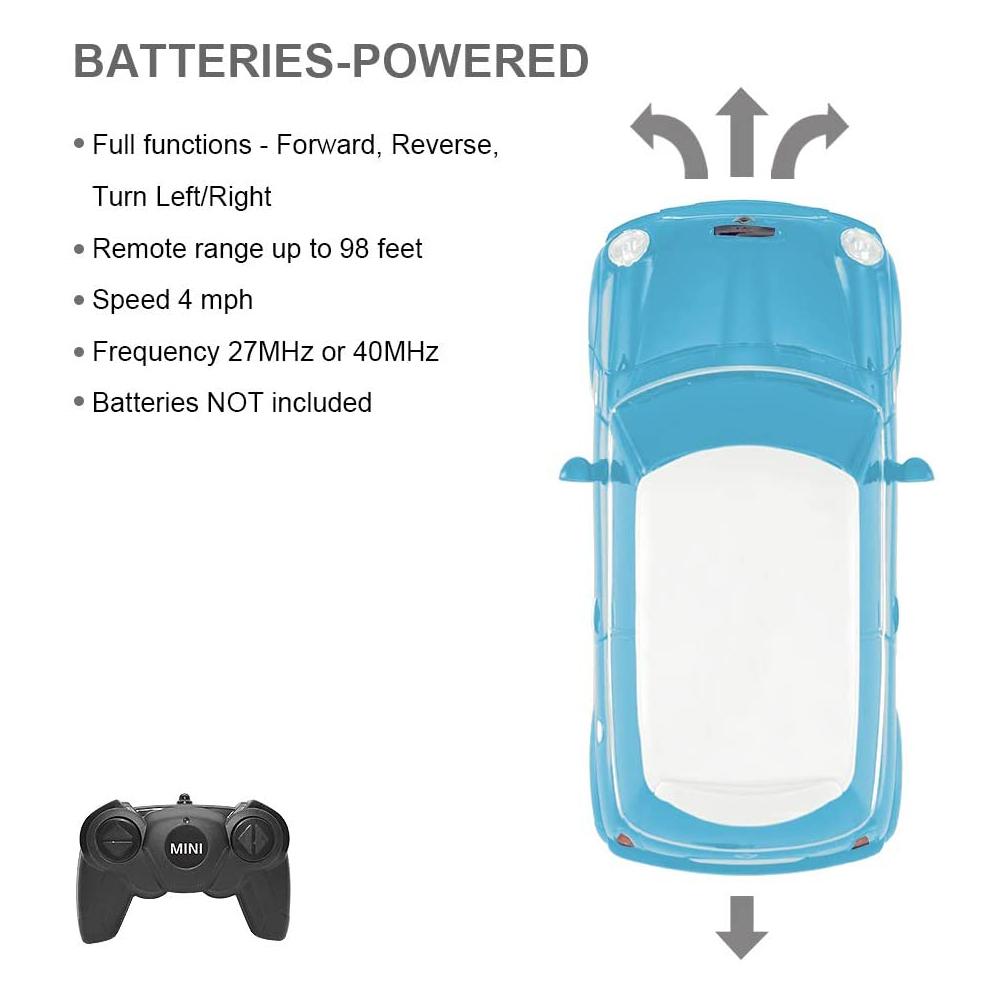 Mini Cooper S Radio Controlled Car 124 Scale Blue TKO Sports