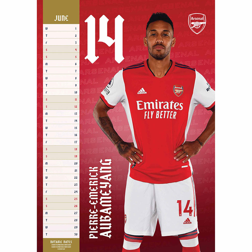 Arsenal FC Calendar 2022 TKO Sports