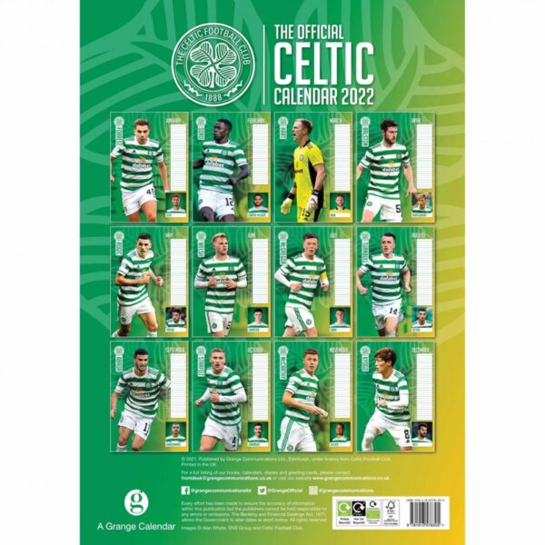 Celtic FC Calendar 2022 TKO Sports