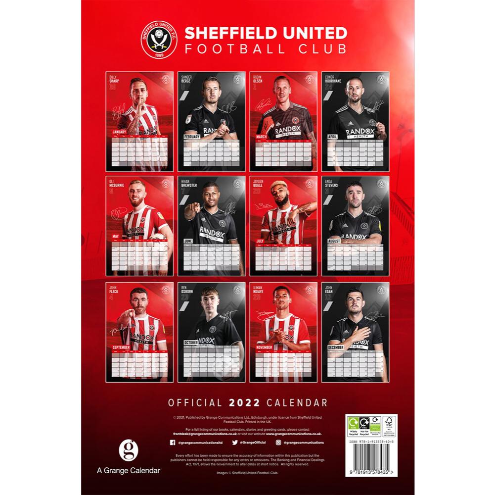 Sheffield United FC Calendar 2022 TKO Sports