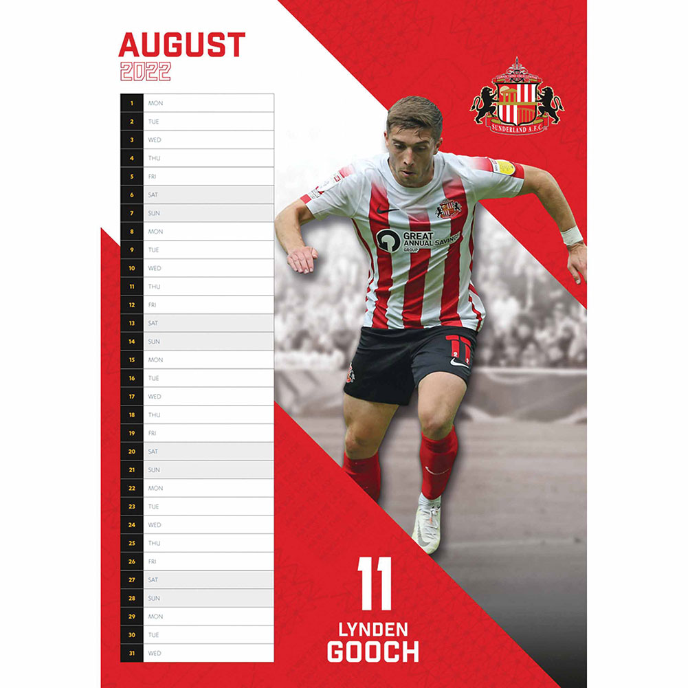 Sunderland AFC Calendar 2022 TKO Sports