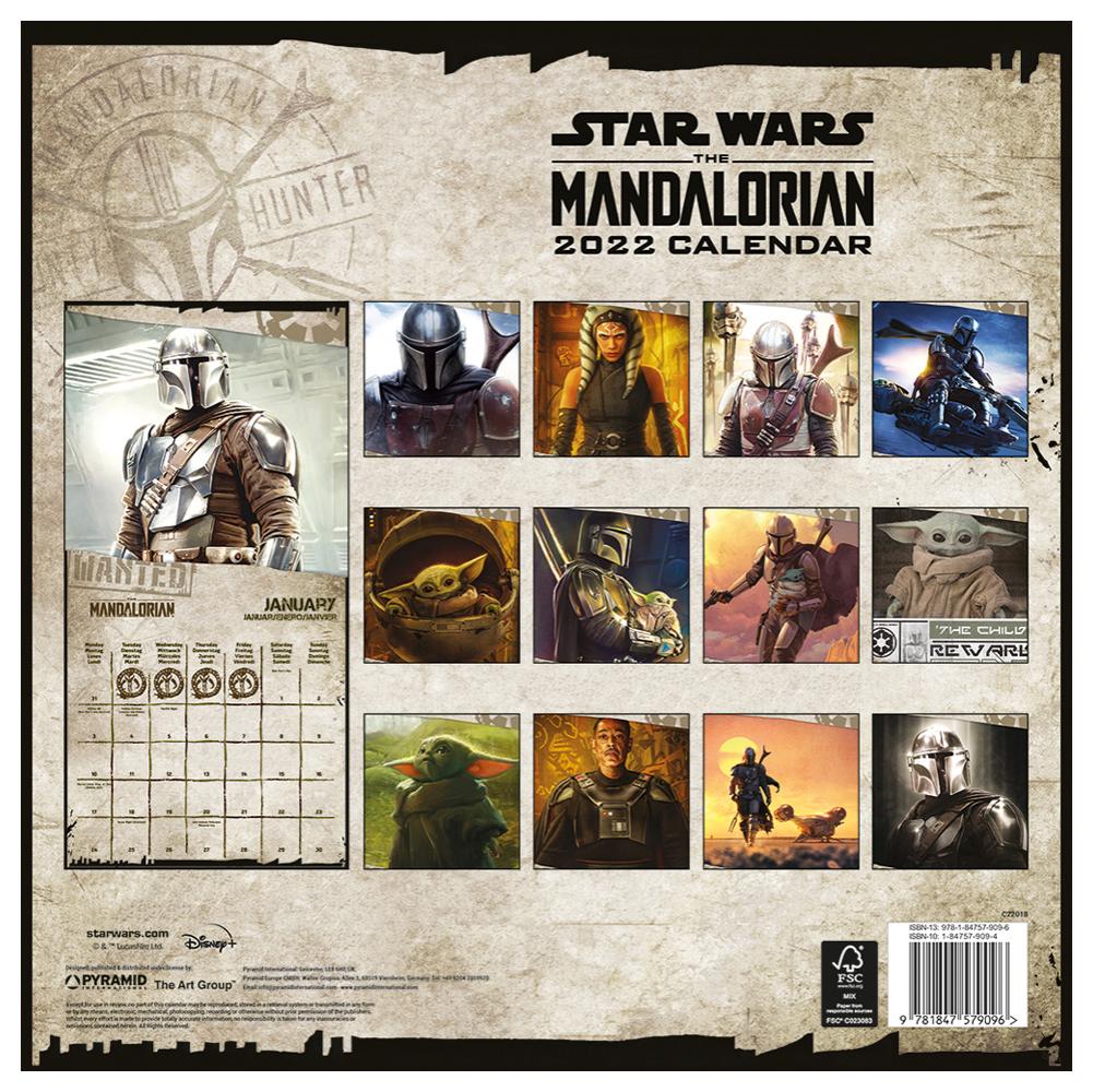 Star Wars The Mandalorian Calendar 2022 TKO Sports