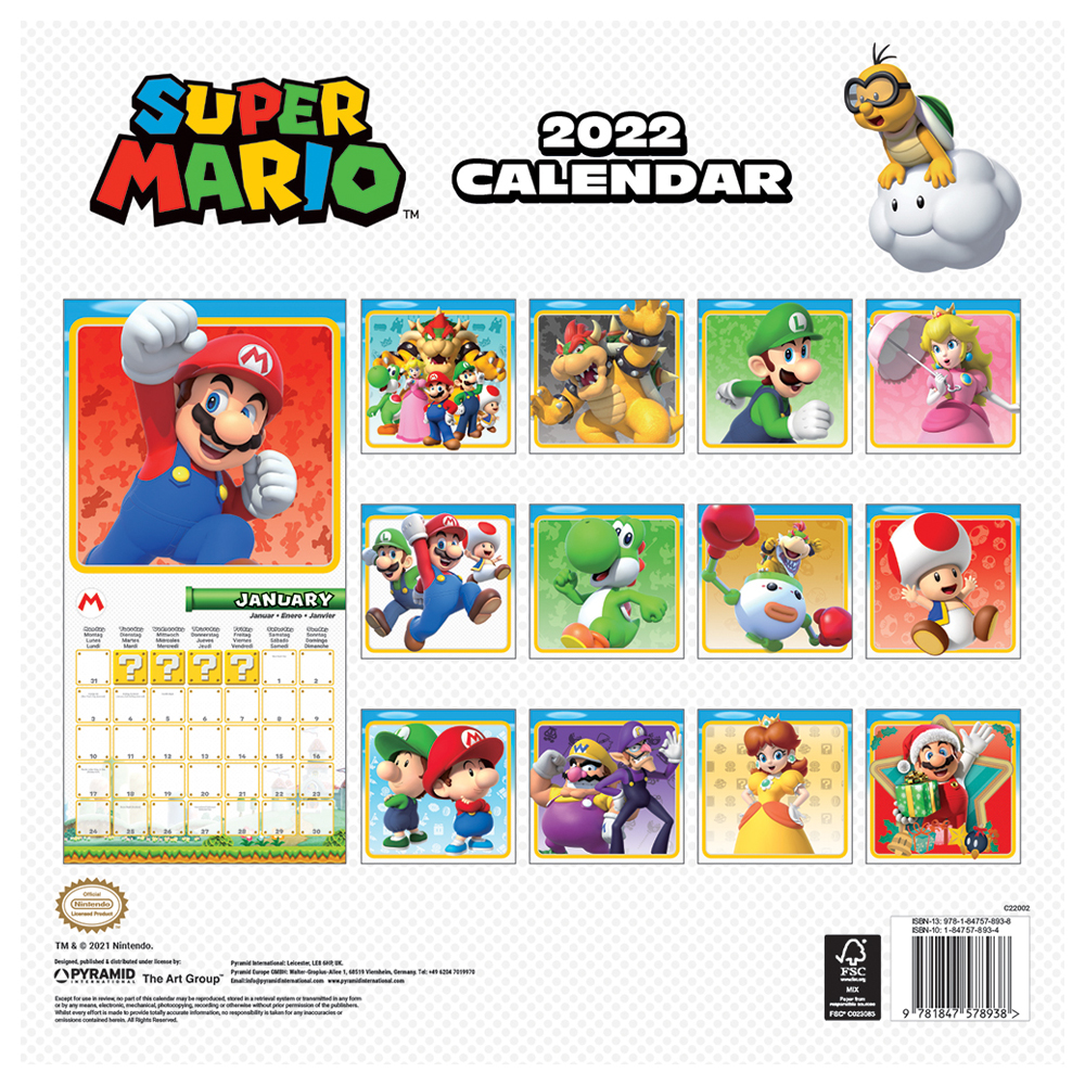 Super Mario Calendar 2022 – TKO Sports