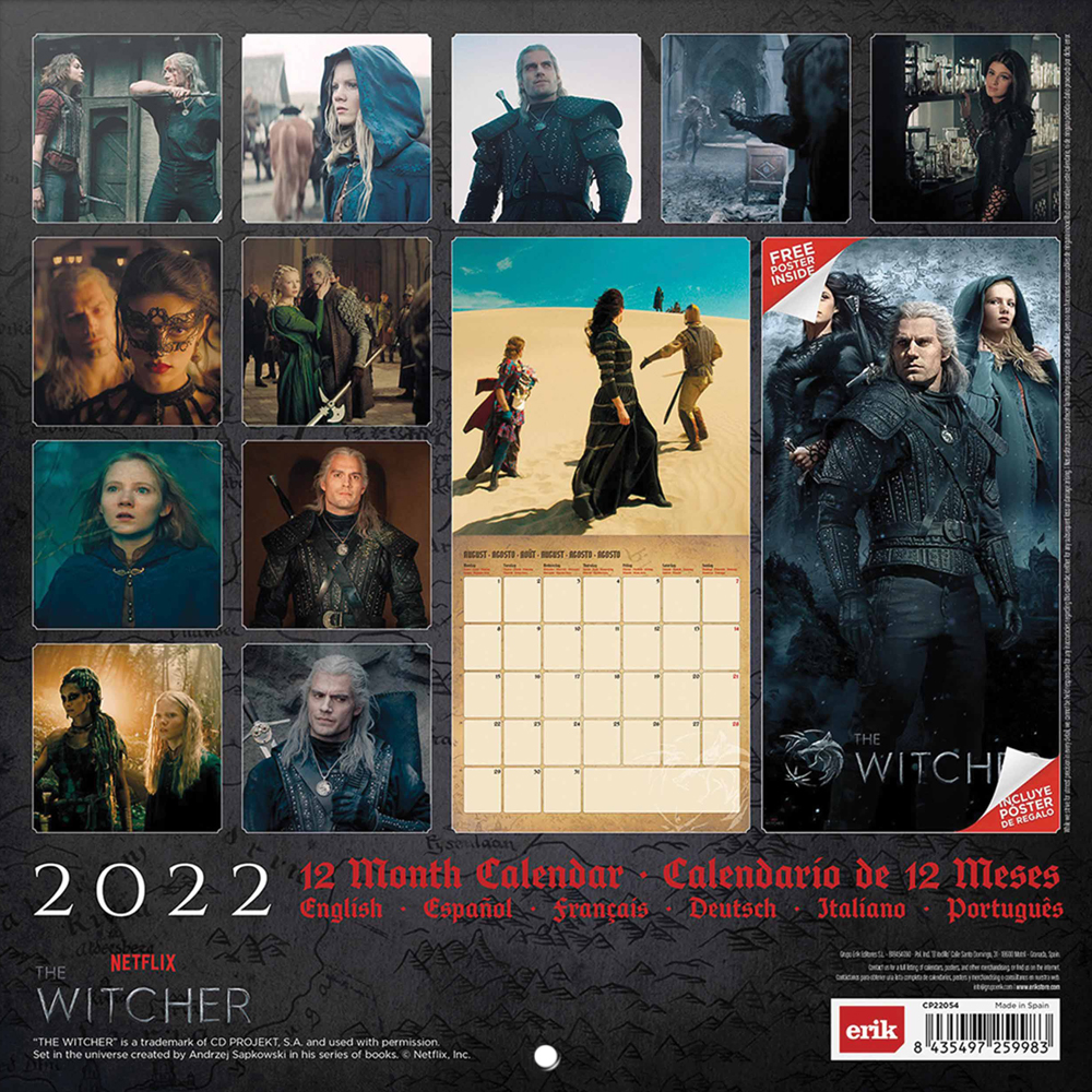 The Witcher Calendar 2022 TKO Sports